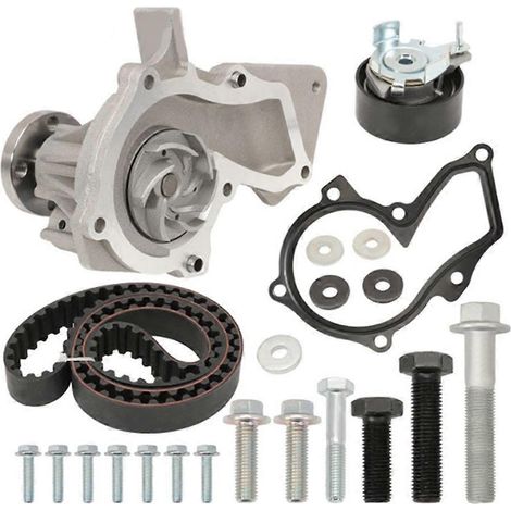 Kits de courroie de distribution moteur compatibles avec Ford Kuga, Ford Fiesta Fusion et Ford Transit, comprenant la pompe à eau BE8Z-6268-C et BE8Z-6K254-A. (1/5)