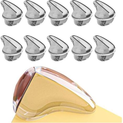 FENOPLASTICALot de 10 protections d'angle épaisses en forme de goutte pour enfants avec forte adhérence pour coins pointus (1/4)