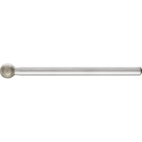 PFERD TOOLS Diamant-Schleifstift Kugel Ø5,0mm Schaft-Ø3 mm D91 (fein) zum Gravieren und Entgraten 5 Stk