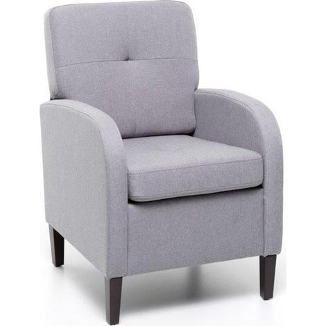 Poltrona da lettura rivestimento in tessuto Grigio (1/2)