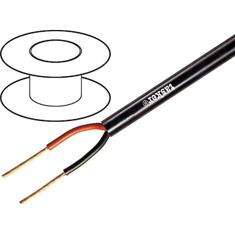 100m de Cable de haut parleurs - 2x2.5mm2 OFC noir