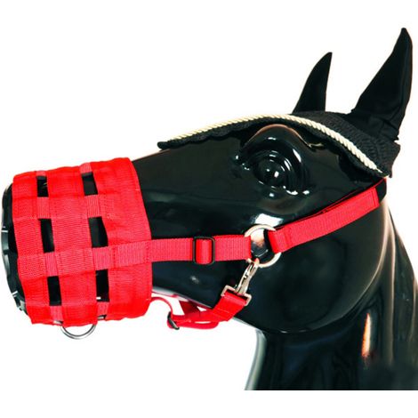 Protège-bouche pour cheval en tissu épais - Rouge-L (1/4)