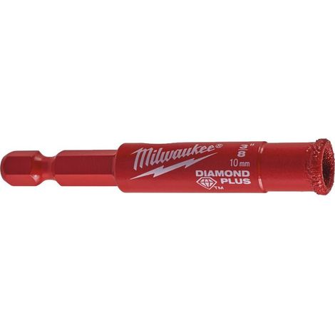 Broca Milwaukee Diamond Max seco/húmedo 10 mm 1/4" hex