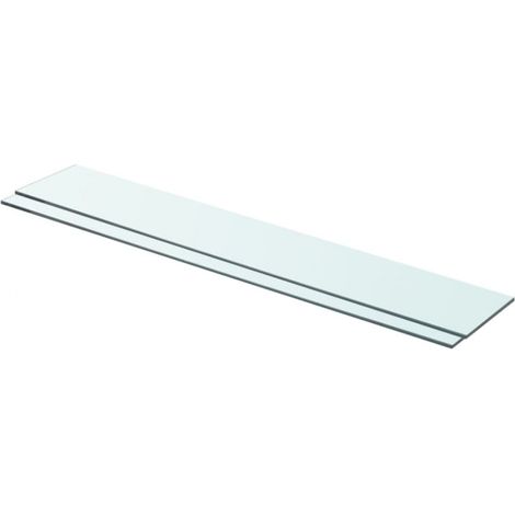 Regalböden 2 Stk. Glas Transparent 80x12 cm vidaXL