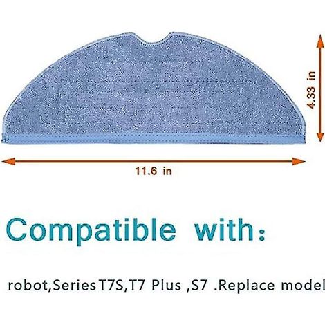Tampons de rechange pour aspirateur T7s T7s Plus S7 /s7 Maxv/s7 Maxv Plus/s7 Maxv Ultra réutilisables durs (1/3)