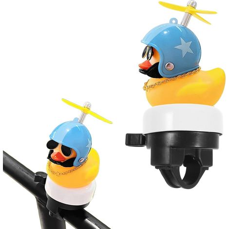 Canard en Caoutchouc Bleu Étoile Sonnette Velo avec Casque (1/5)