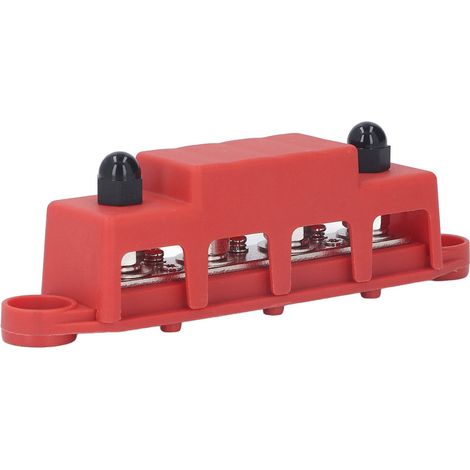 Barre omnibus M8 à 4 positions adaptée aux camping-cars et aux yachts, 48 V CC 250 A, rouge. (1/5)