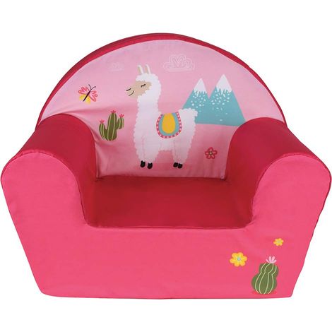 Fauteuil Club Lama pour Enfants 12 Mois+ Mousse Légère et Lavable Dimensions 52 X 33 X 42 Cm Mobilier Bébé Garçon Fille (1/5)