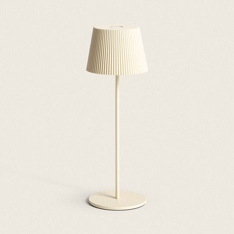 Lampada da Tavolo LED 1.2 W Portatile per Esterno Alluminio con Batteria Ricaricabile Willox Beige (1/5)