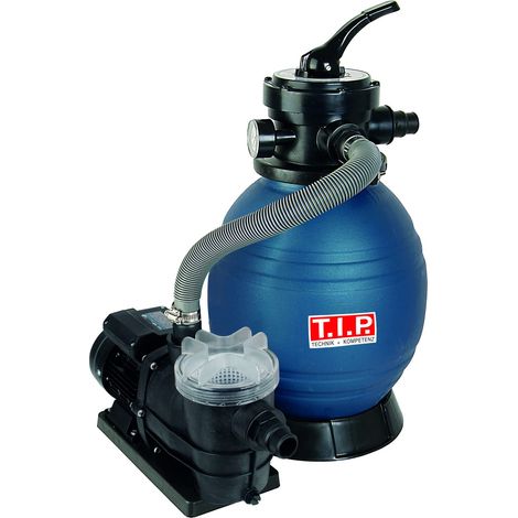 T.I.P. 30308 SPF 250 F Set di filtri per pisci, sistema di filtraggio a sabbia, fino a 6000 l/h, colore blu e nero (1/5)