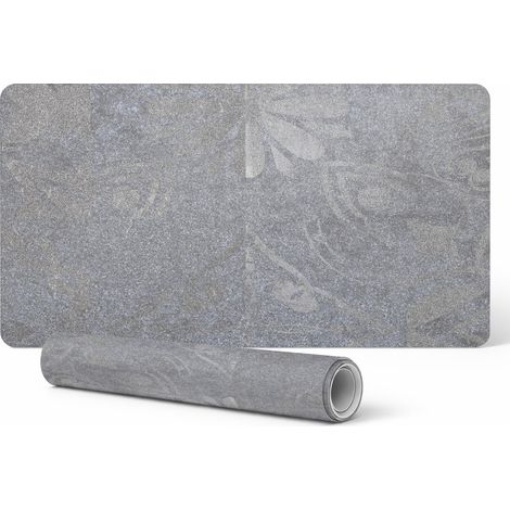 Alfombrilla protectora de vinilo con estampado floral moderno, 120 x 60 cm.