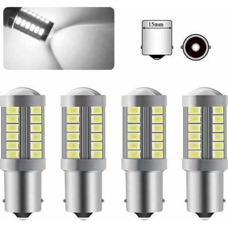 1156BA15S P21W LED Ampoule Blanc Super Brillant 6000K 5630 33 SMD Feu de Recul Stationnement Position Arrière Antibrouillard Arrière Ampoule (1/5)