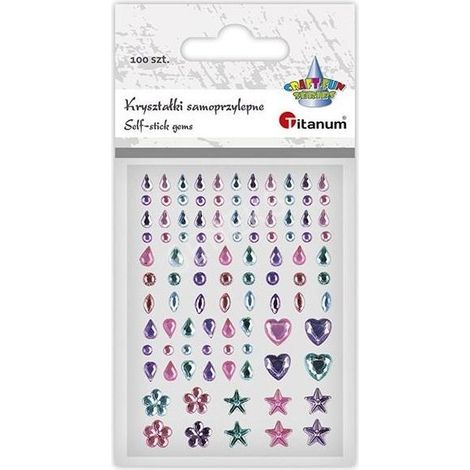 Cristales autoadhesivos en forma de lágrima, surtido de 100 unidades.