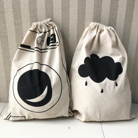 2 Pièces Sac à Linge Sale, Sac Linge Sale Voyage, Sac a Linge Machine a Laver, Convient pour les voyages, la maison et l'école, Grande Capacité(60 x 48 cm) (1/5)