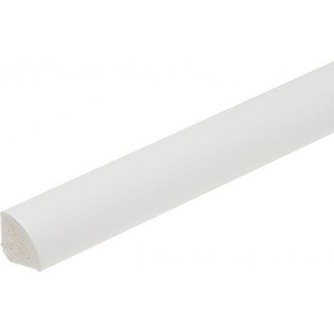 Lot de 1 Quart de rond PVC 13 x 13 mm longueur 2,5 m Blanc (1/3)