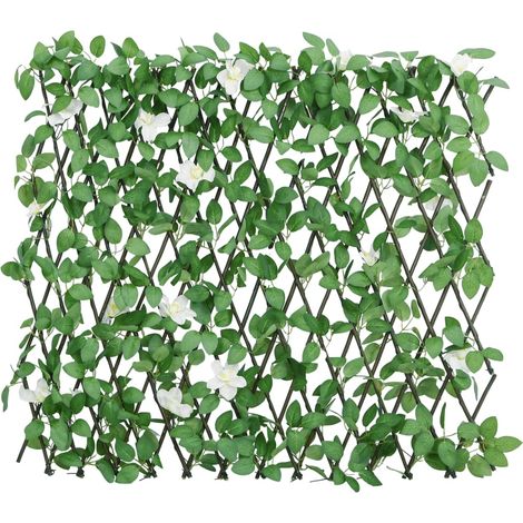 Treillis de lierre artificiel extensible vert 186x30 cm (1/5)