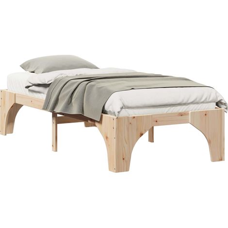 Maison Exclusive - Cadre de lit Marron 90 x 200 cm Pin massif (1/5)