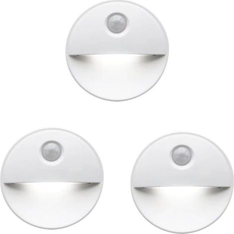 LED-Nachtlicht mit Bewegungsmelder, schlaffördernde LED-Lampen, kabelloser Betrieb, perfekt für Badezimmerschränke, Treppen und mehr, 3 Stück (1/4)