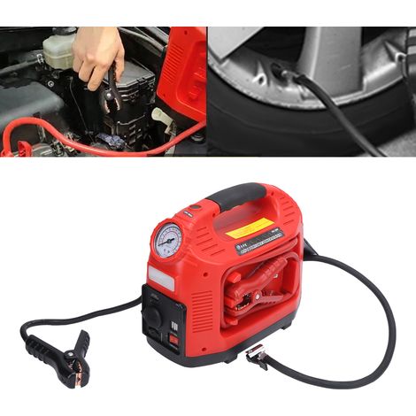 Démarreur de voiture portable, pompe à air, batterie externe (livrée avec batterie intégrée) - Norme américaine 110-220 V (1/5)