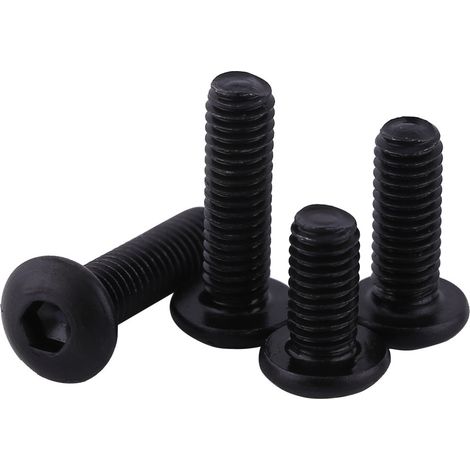 M3 Kit de 50pcs Assortiment Vis Boulon Tête Bombée Six Pans Creux Entièrement Filetée en Acier Allié M3 x 8/10/12/16/20/25/30/35/40mm(M36mm).