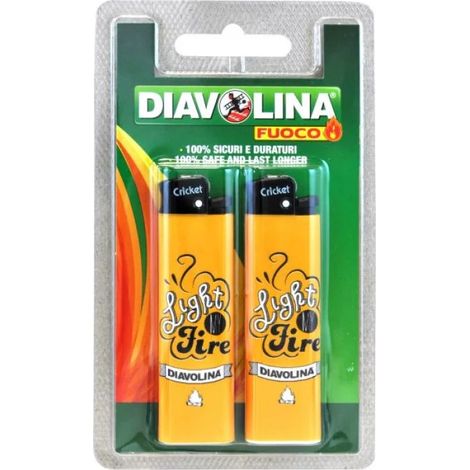 set 2 accendini diavolina "maxi" grafiche assortite
