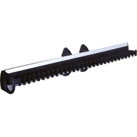 Porte-cravates coulissant - Largeur : 76 mm - Décor : Anodisé argent / Noir - Matériau : Alu / PVC - Hauteur : 82 mm - Profondeur recoupable : 500 mm - MENAGE&CONFORT (1/3)