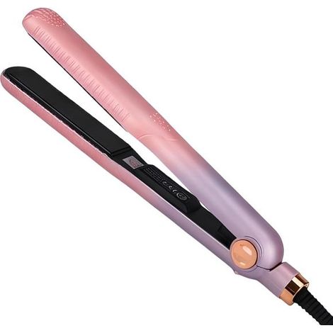 Lisseur et Boucleur 2-en-1 pour Cheveux Secs et Humides Ionique 40W Rose