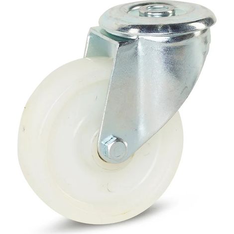 Roue pivotante - MESO - Nylon - Trou central - 100mm - 200kg (1/2)