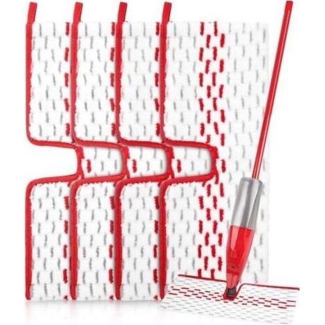 4 Pièces 2 en 1 serpillière vileda pour Vileda 1-2 Spraymax Mop en Microfibre Lavable Coussin de Nettoyage pour Serpillière Recharge Microfibres pour Tous Types de sols (1/5)
