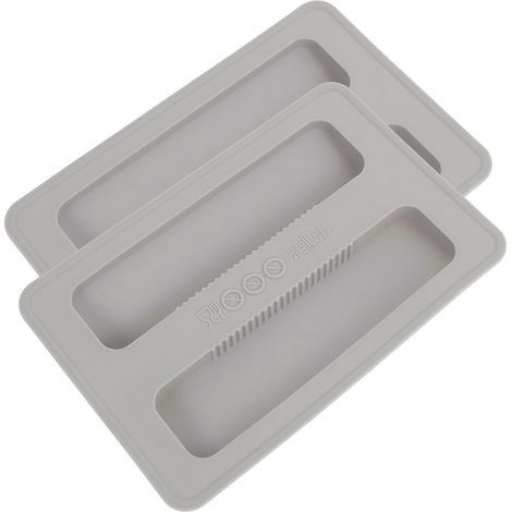 Set mit 2 Schutzhüllen für Toaster, Brotbackautomaten und Frühstücksgeräte – 15 x 10 cm – Hellgrau (1/4)