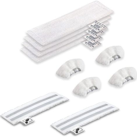 Zubehörset mit Tüchern für Kärcher Easyfix SC2 SC3 SC4 SC5 Dampfreiniger, Mikrofaserhauben für Dampfreiniger