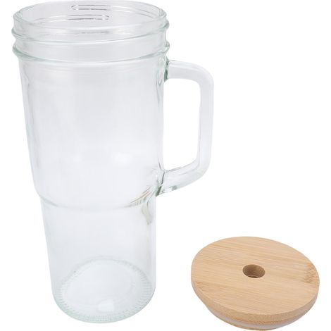 Machine café infusé à froid 24oz bouche large étanche – Pichet filtre inox poignée couvercles paille, cuisine (1/5)