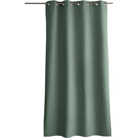 Rideau 100% Occultant Thermique hiver/été - 135 x 240 cm - 135x240cm - Vert kaki (1/5)