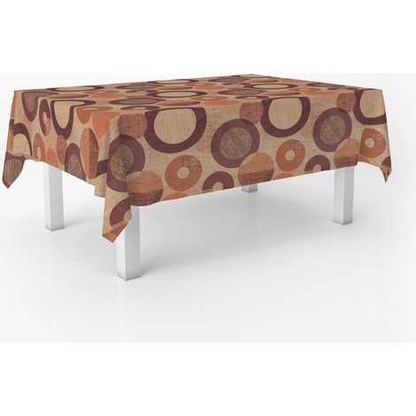 Nappe Toile cirée Lavable carrée 140x140 cm Tambre Orange (1/5)