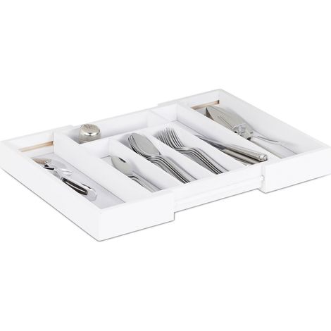 Portaposate estraibile in bambù bianco (1/5)