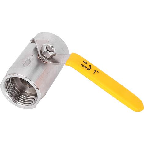 Vanne à bille large, filetée, entièrement en acier inoxydable 201, vanne mécanique, accessoire industriel (DN25 1 pouce) (1/5)