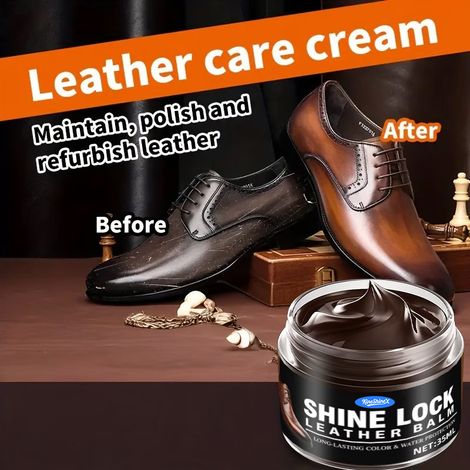KineShineX Lederreparaturcreme, Braun Mehrzweck-Lederpflegecreme zur Wiederherstellung von Schuhen, Taschen, Sofas und Bezügen bei Abnutzungserscheinungen (1/5)