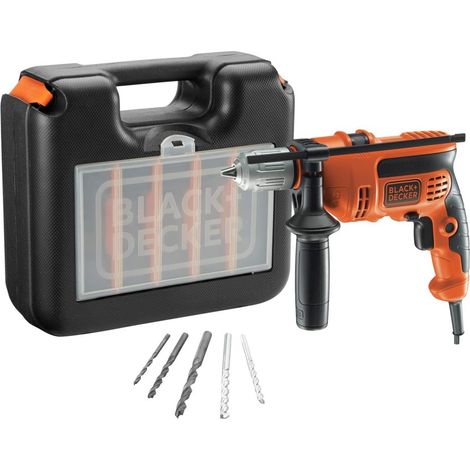 Trapano a percussione black & decker "cd 714 creska - qs " 710 watt (1/4)
