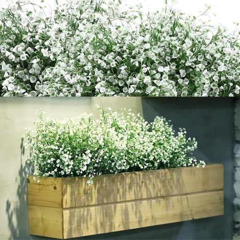 Lot de 12 arbustes artificiels résistants aux UV pour compositions florales décoratives extérieures, centres de table et jardins privés (1/5)