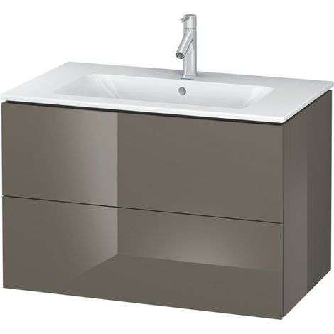 Mueble de baño L-CUBE 820x481x550mm franela gris brillo (1/5)