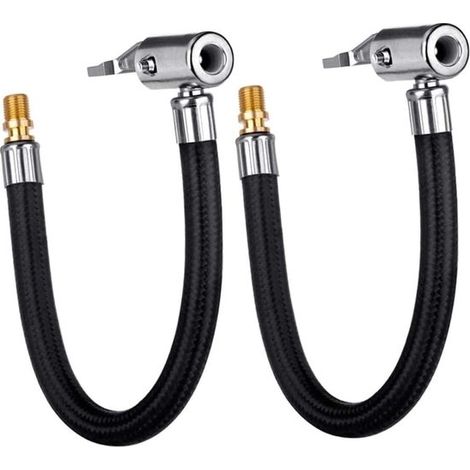 adaptadores de manguera bomba infladora boquilla bloqueo neumáticos neumáticos, Clip válvula portátil flexible trenzado neumáticos motocicleta (1/5)