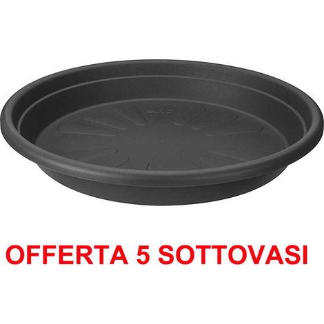 OFFERTA 5 SOTTOVASO UNIVERSAL SAUCER ROUND 17CM ANTRACITE