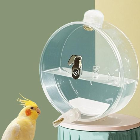 Distributeur d'eau pour oiseaux 350 ml, portable, suspendu, accessoire pour animaux de compagnie, bouteille d'eau transparente pour inséparables (1/3)