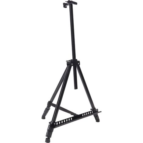 Chevalet de table fer réglable pliable triangulaire stable, support peinture portable pour dessin et exposition, structure robuste en métal, usage sol ou table. (1/5)