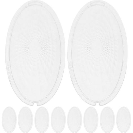 Lot de 5 paires de couvercles de rechange pour lampes de hotte aspirante - Accessoires d'éclairage pour hotte aspirante - Installation facile pour cuisine intérieure - 12,4 x 6,4 x 0,2 cm (1/5)