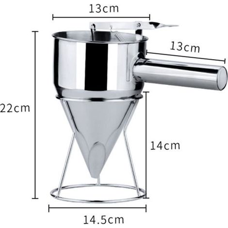 Outil de cuisine Entonnoir à Piston - Acier inoxydable - Facile à nettoyer - Évite les fuites (1/4)