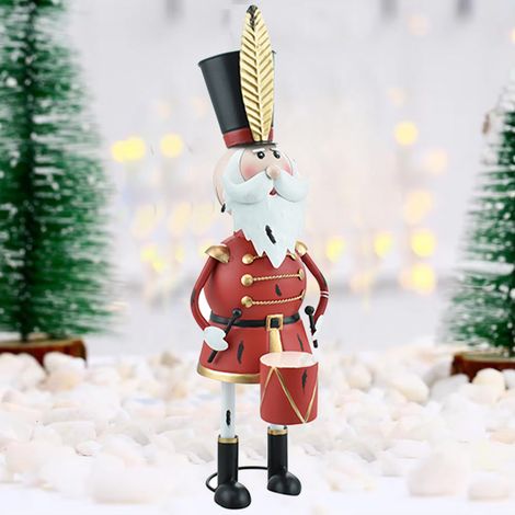 Babbo Natale Soldatino Natalizio Soldato con Tamburo Decorazione Addobbo 44 cm (1/4)