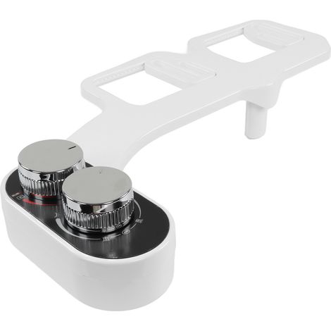 Lanceur bidet double buse non électrique, fixation WC auto-nettoyante, pression d'eau réglable, raccord 9/16 pouces Amérique du Nord (1/5)