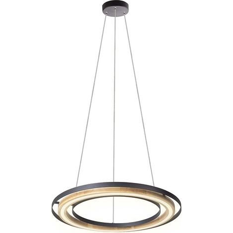 Pendelleuchte Hängelampe Bambus Esszimmerleuchte schwarz Wohnzimmerlampe LED (1/4)