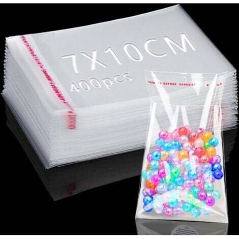 Sachet Opp - 7 X 10 Cm - Transparent Auto-adhésif - Pour Emballage Bonbons Chocolats Bijoux Cadeaux - 400 Pièces (1/5)